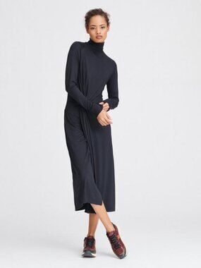 Rag & Bone Shawl Wrap Turtleneck Midi Dress